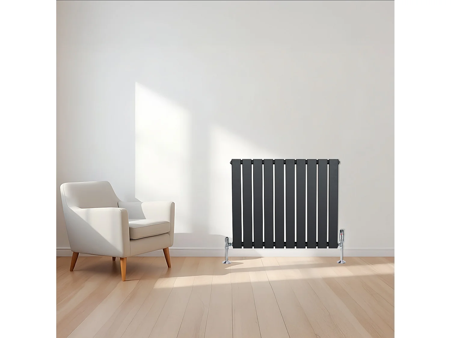 Traditionele 4-Kolom Radiator - 300 x 1010 mm - Antraciet Grijs