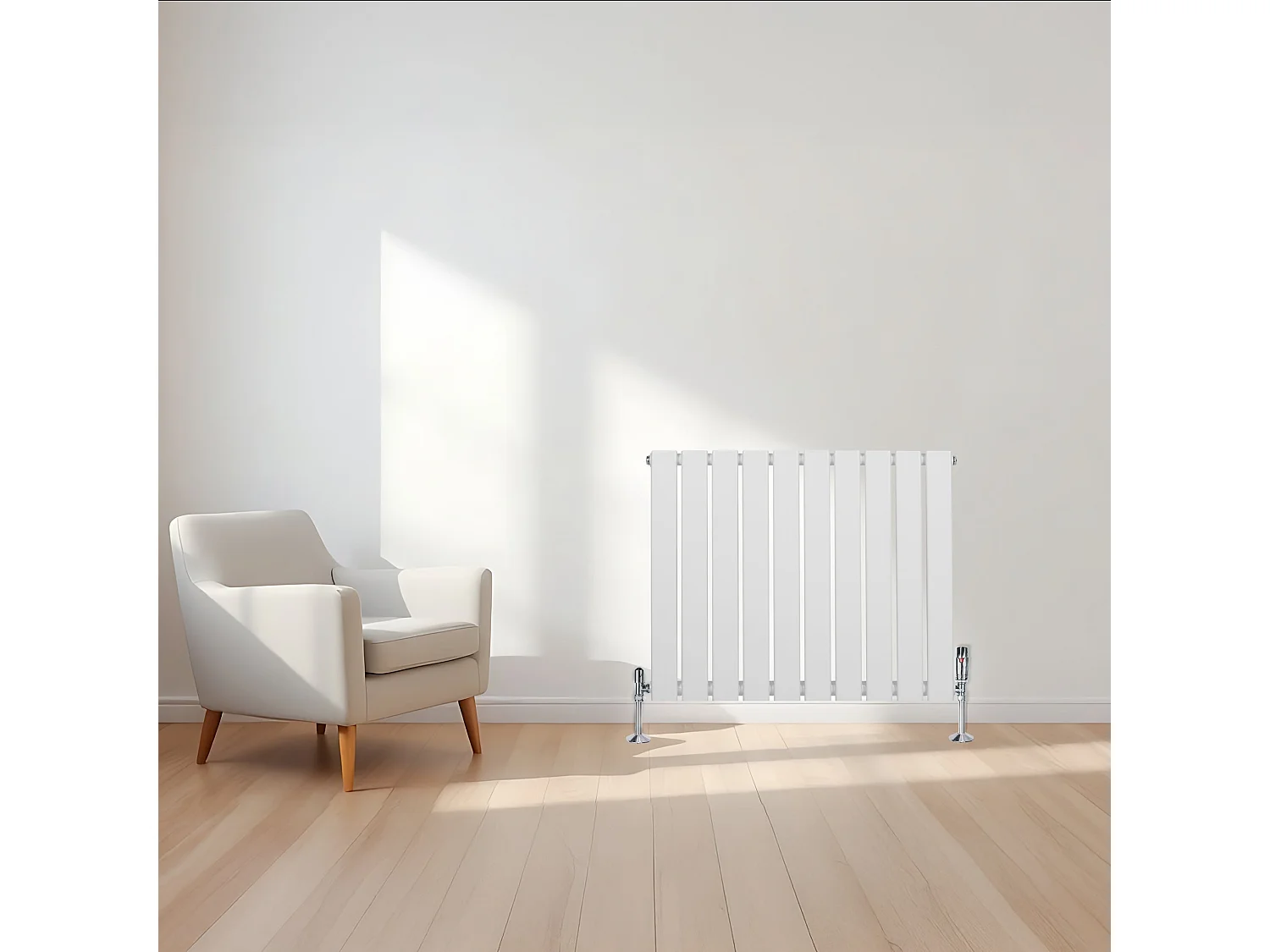 Flachheizkörper – 600mm x 700mm – Weiß