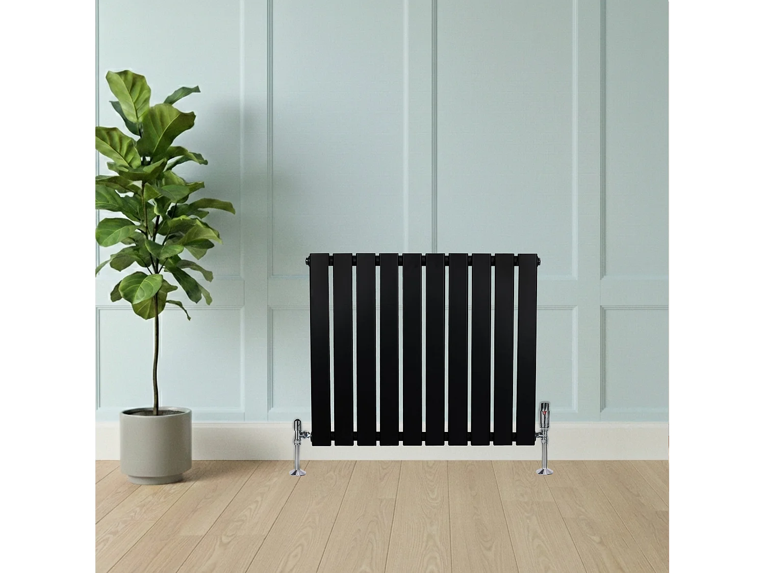 Traditionele 4-Kolom Radiator - 300 x 1010 mm - Zwart