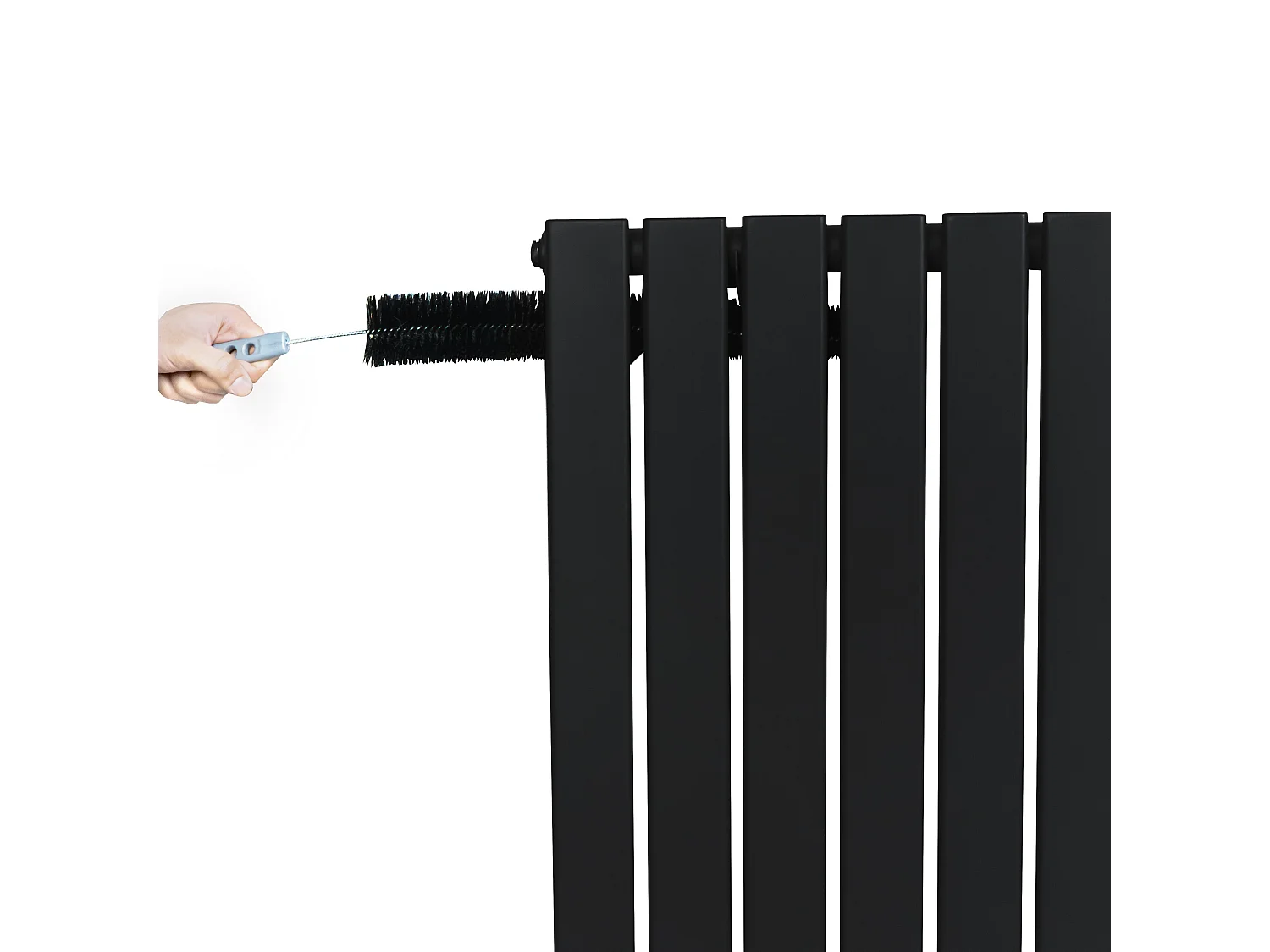 Flachheizkörper – 600mm x 700mm – Schwarz