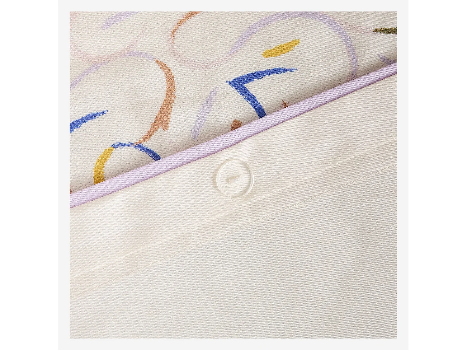 Habitat - Parure de lit en percale de coton bio - 240 x 220 cm - Motifs à fleurs - Design by Floriane Jacques - Albane