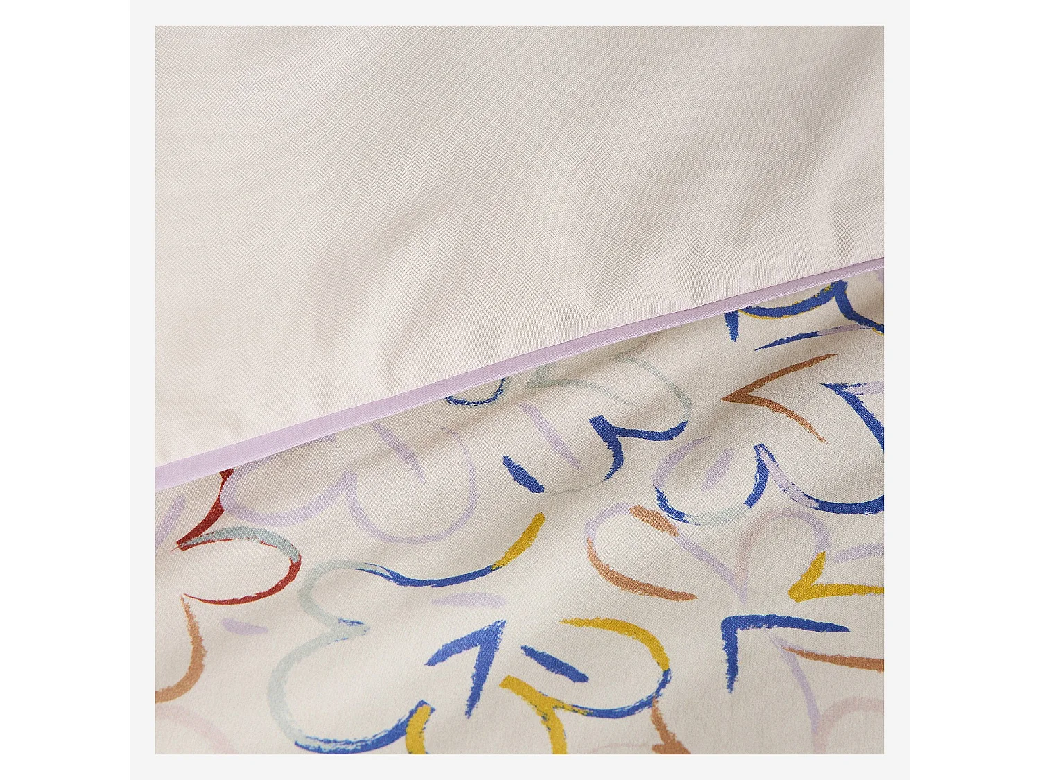 Parure de lit en percale de coton bio - 240 x 220 cm - Motifs à fleurs - Design by Floriane Jacques