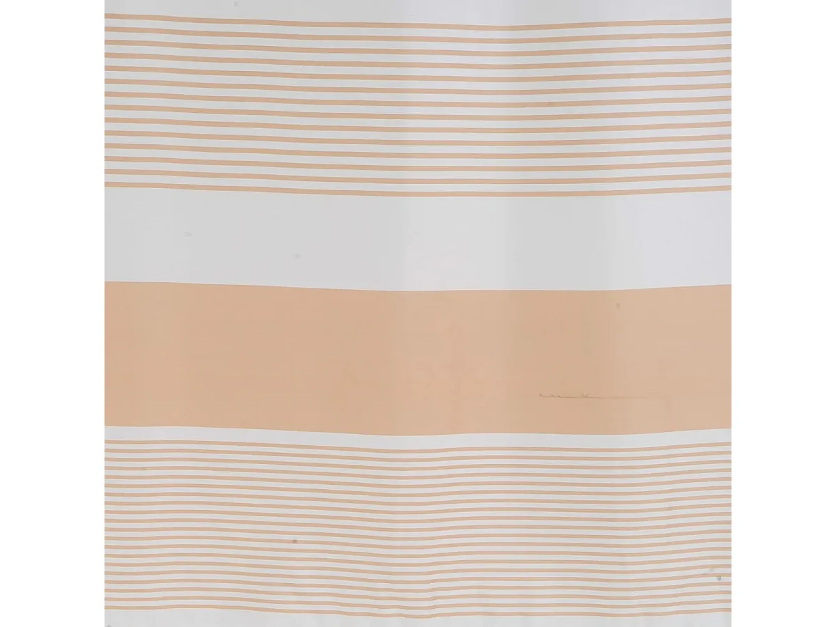 Rideau de salle de bain en polyester à rayures beige - Longueur 200 x Largeur 180 cm