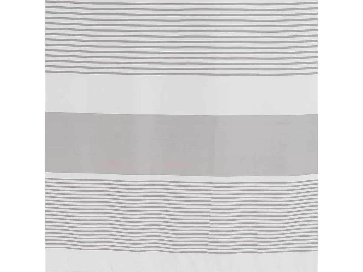 Rideau de salle de bain en polyester à rayures gris - Longueur 200 x Largeur 180 cm