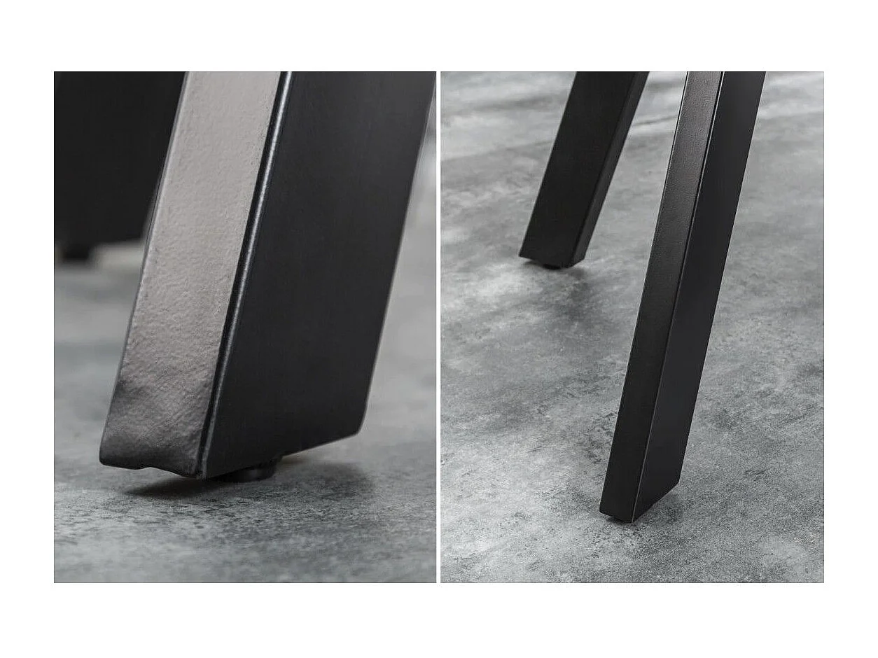 Table de salle à manger LODEN 120 cm – Plateau rond en bois massif de manguier et structure en métal noir