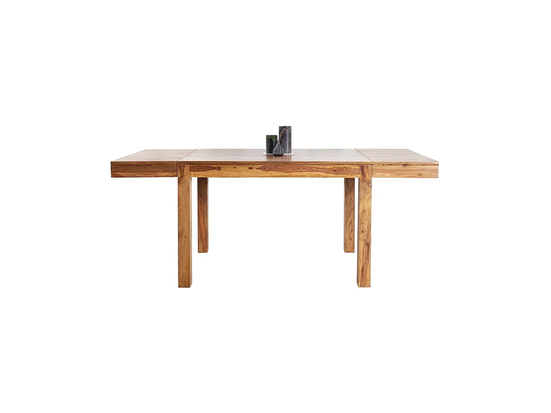 Table de salle à manger TAVINA 120–200 cm – Table extensible en bois massif de Sheesham verni