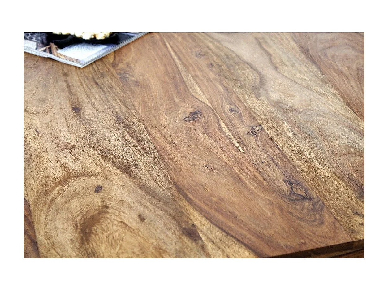 Table de salle à manger ORBO 200 cm – Table en bois massif de Sheesham verni