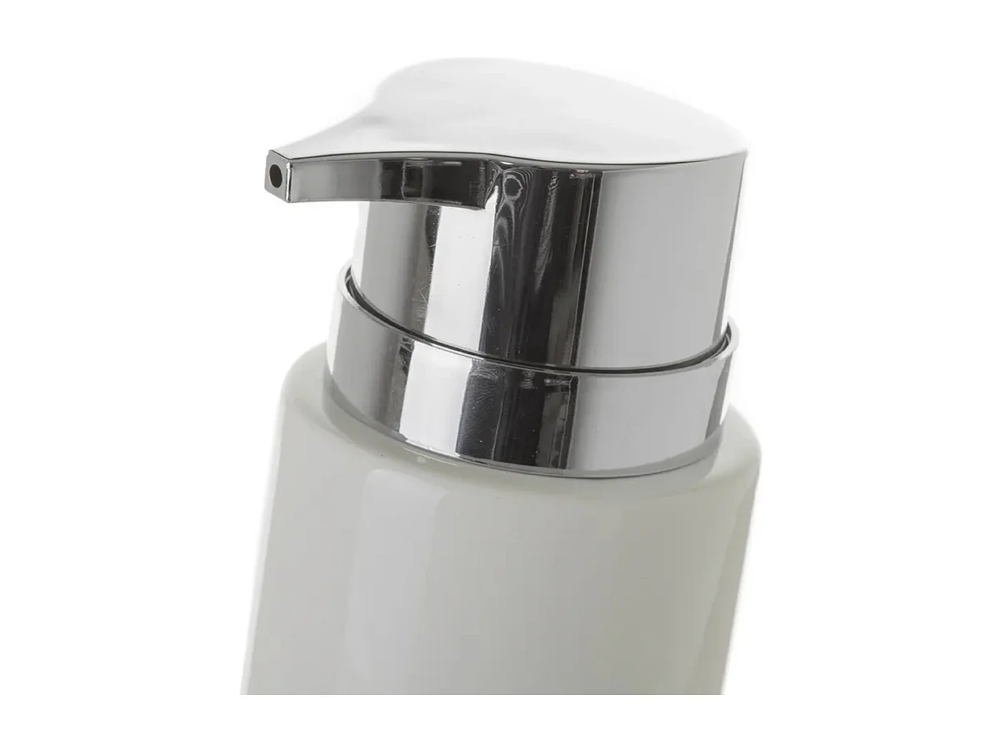 Ensemble de salle de bain de 2 pièces : Distributeur de Savon et Gobelet en céramique coloris Blanc