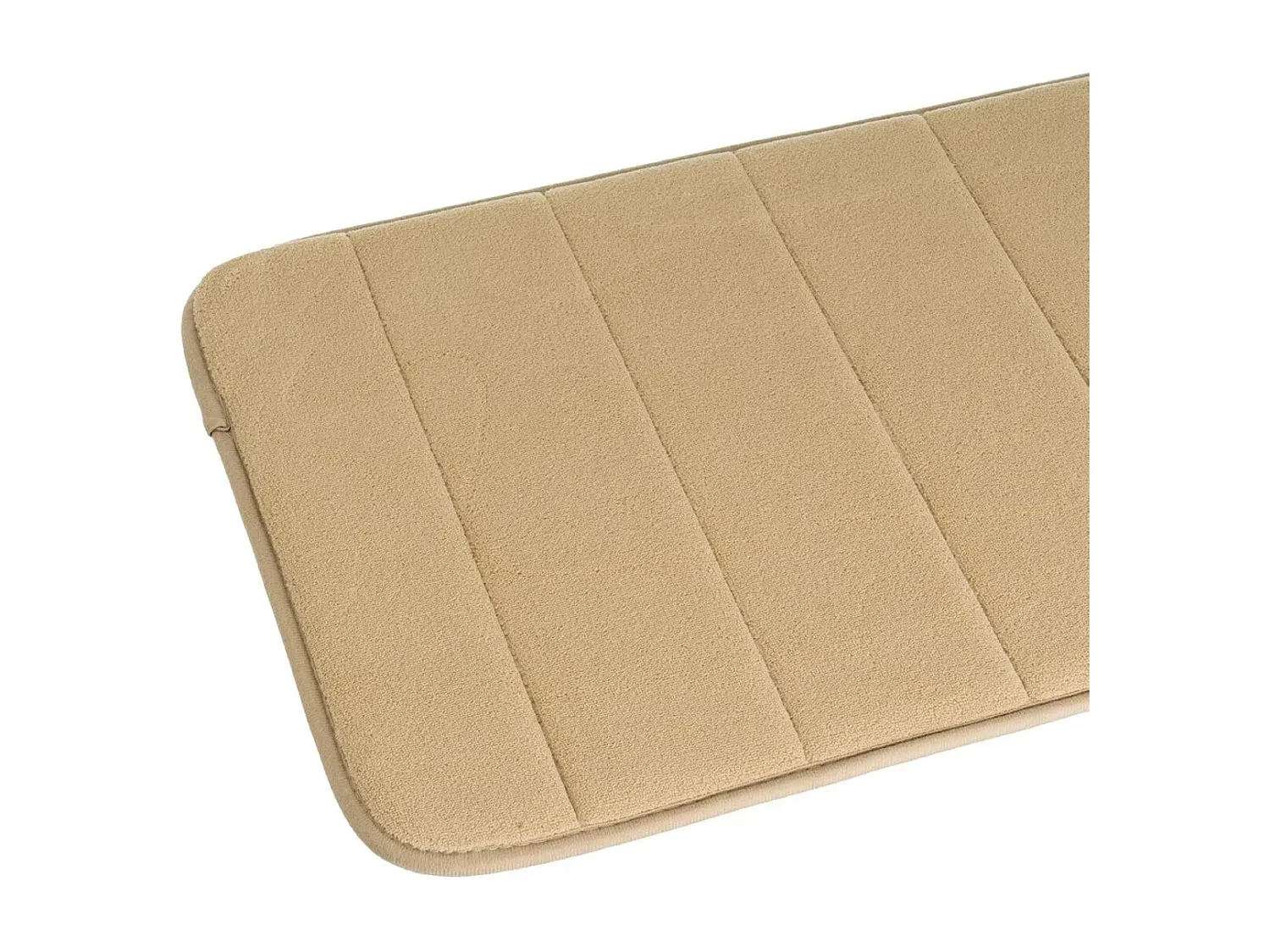 Lot de 2 Tapis de bain antidérapant pour douche toilette et beignoire en microfibre coloris Beige - Longueur 60 x Largeur 40 cm