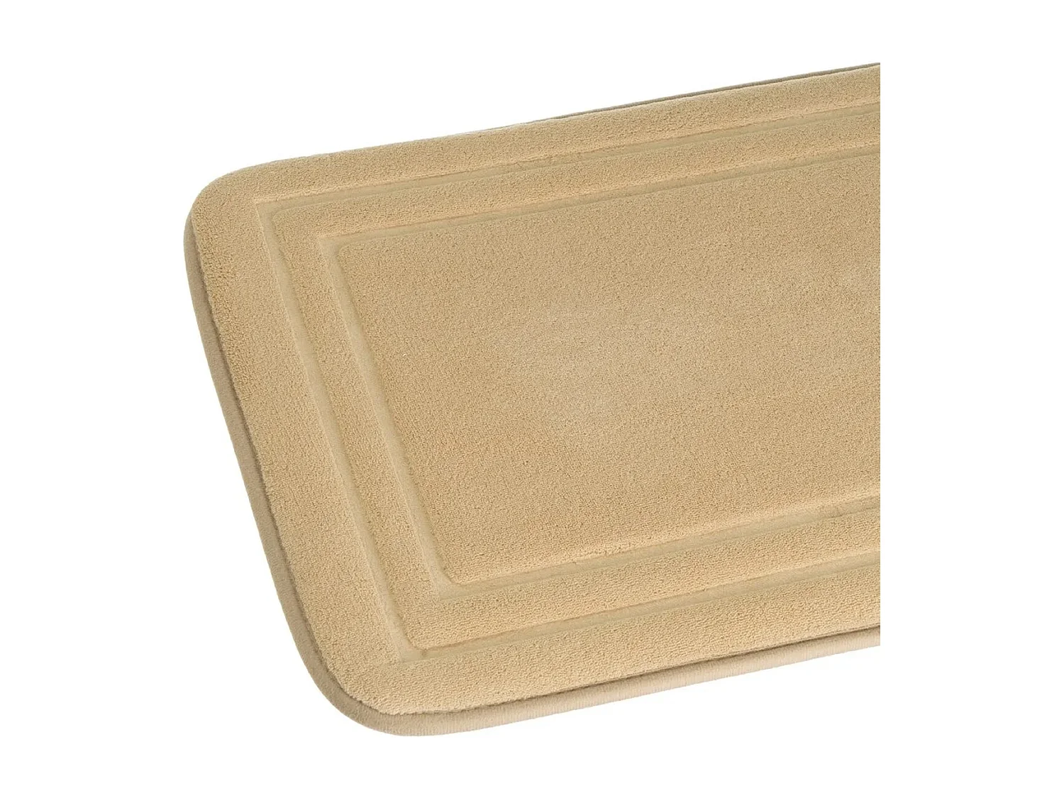 Lot de 2 Tapis antidérapant pour douche toilette et beignoire en microfibre coloris Beige - Longueur 60 x Largeur 40 cm