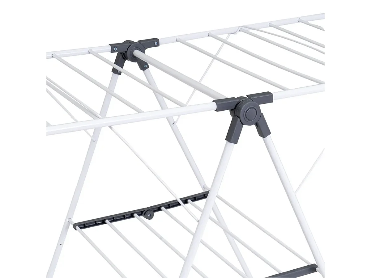 Étendoir séche-linges, séchoir à linges en métal Blanc - Longueur 137 X Largeur 59 X Hauteur 94 cm