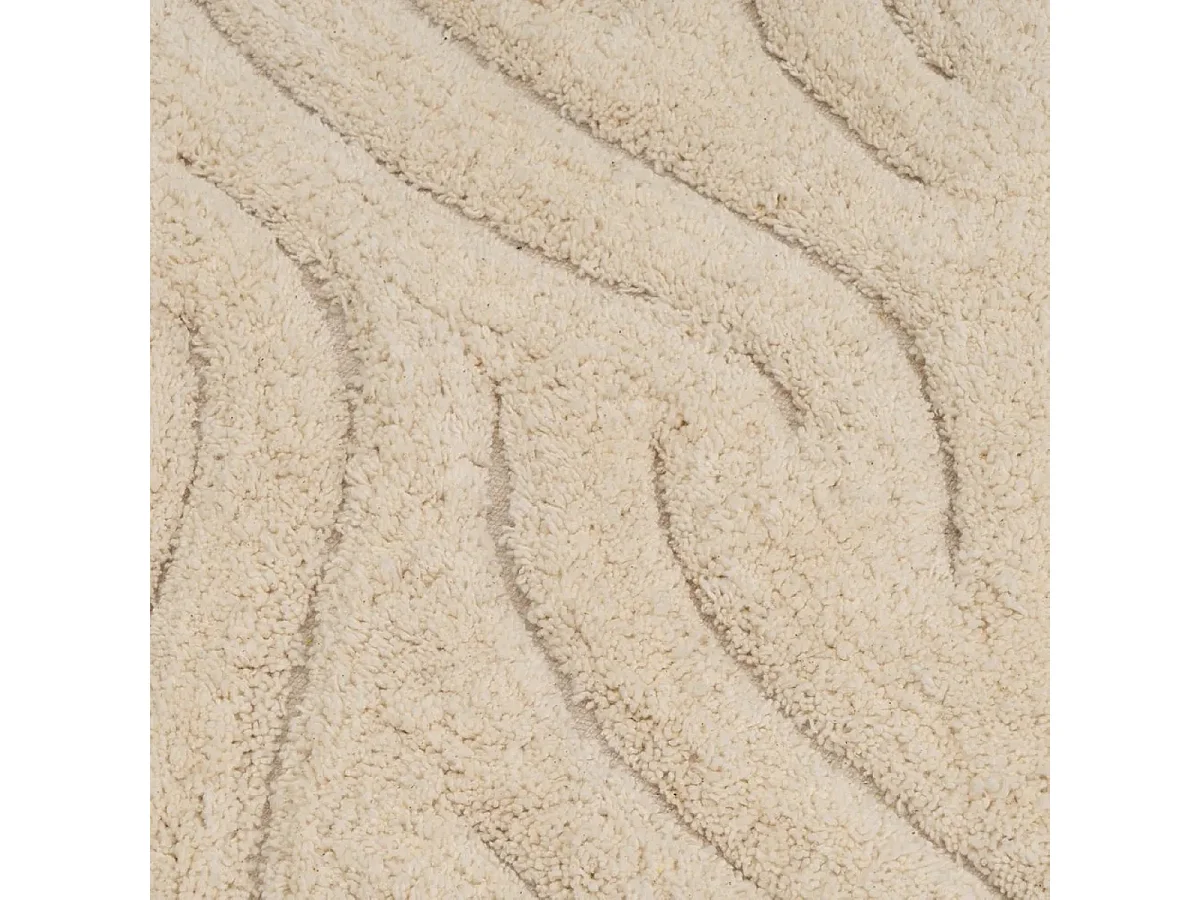 Tapis de salle de bain Douche Baignoire,en coton coloris Beige- Longueur 70 x Largeur 45 cm