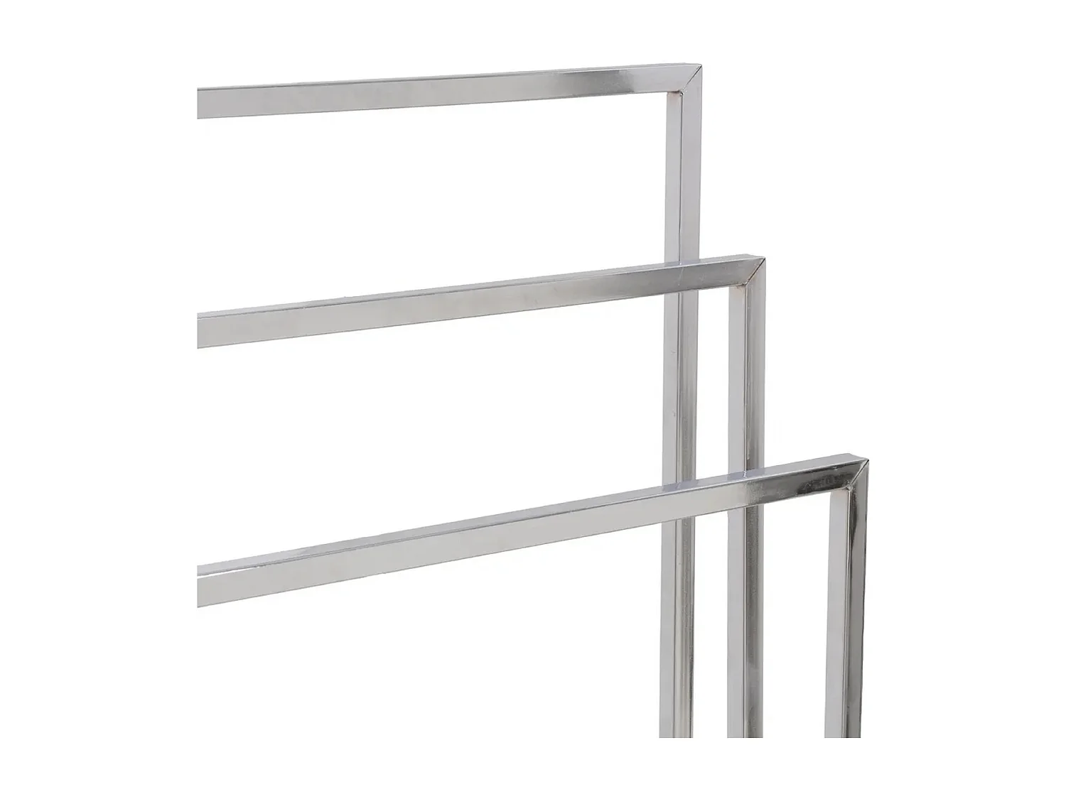 Porte-serviette portant sur base avec 3 barres en métal - Longueur 45 X Profondeur 22 X Hauteur 85 cm