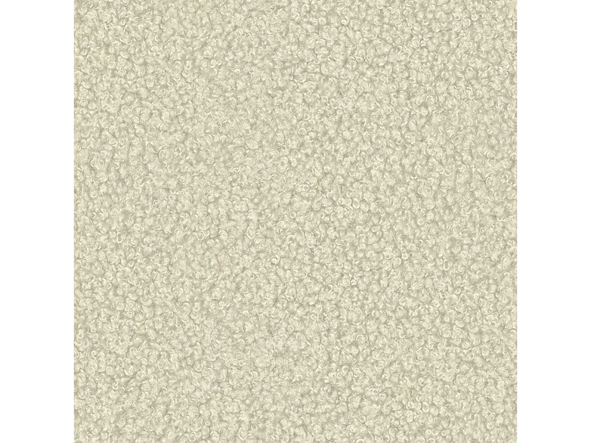 Canapé d'angle DETTI Crème en bouclé avec fonction de couchage