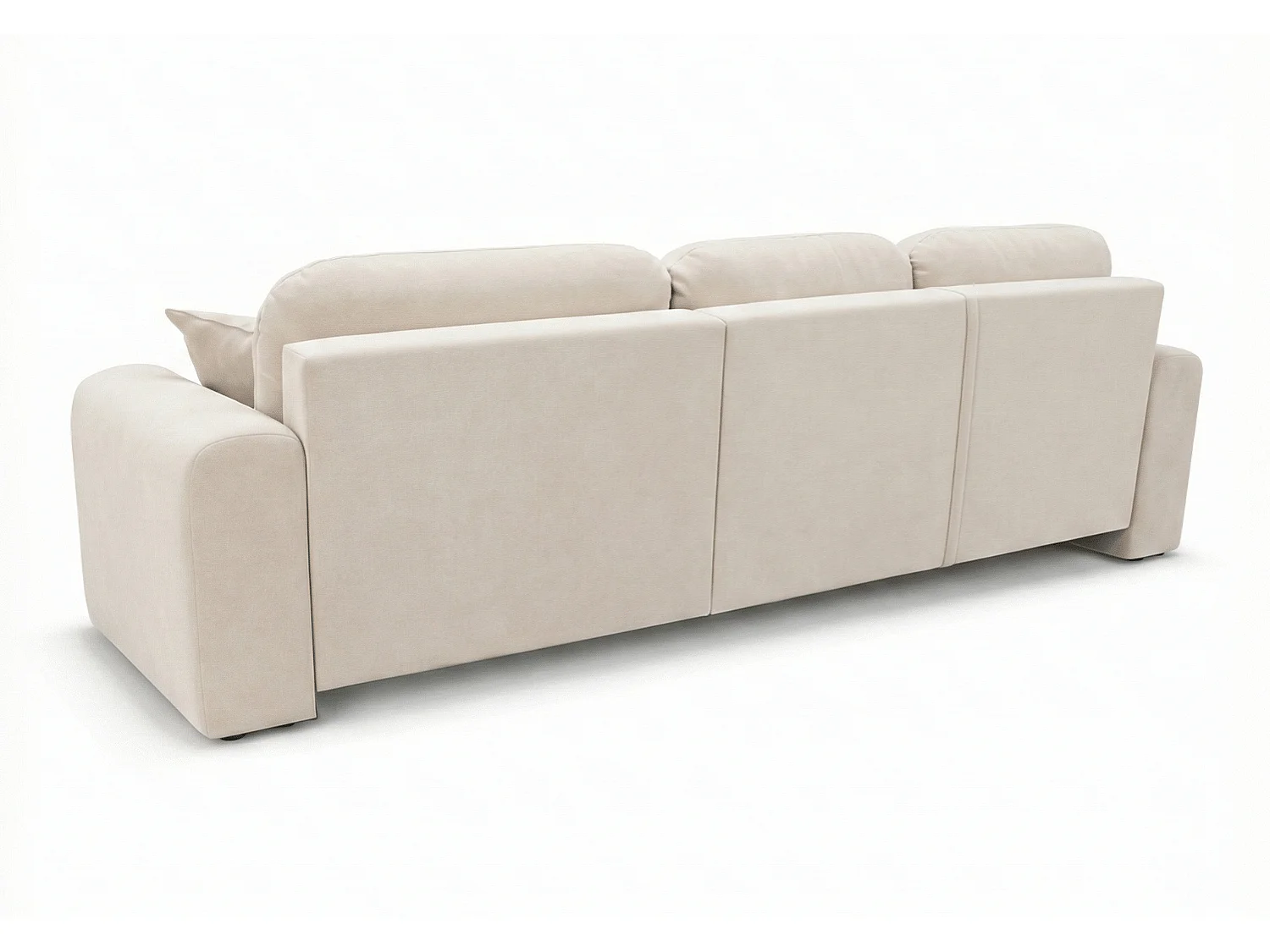 Canapé d’angle convertible élégant, version droite, BINGO L, 245 × 148 × 87 cm, en tissu Paros 1 beige