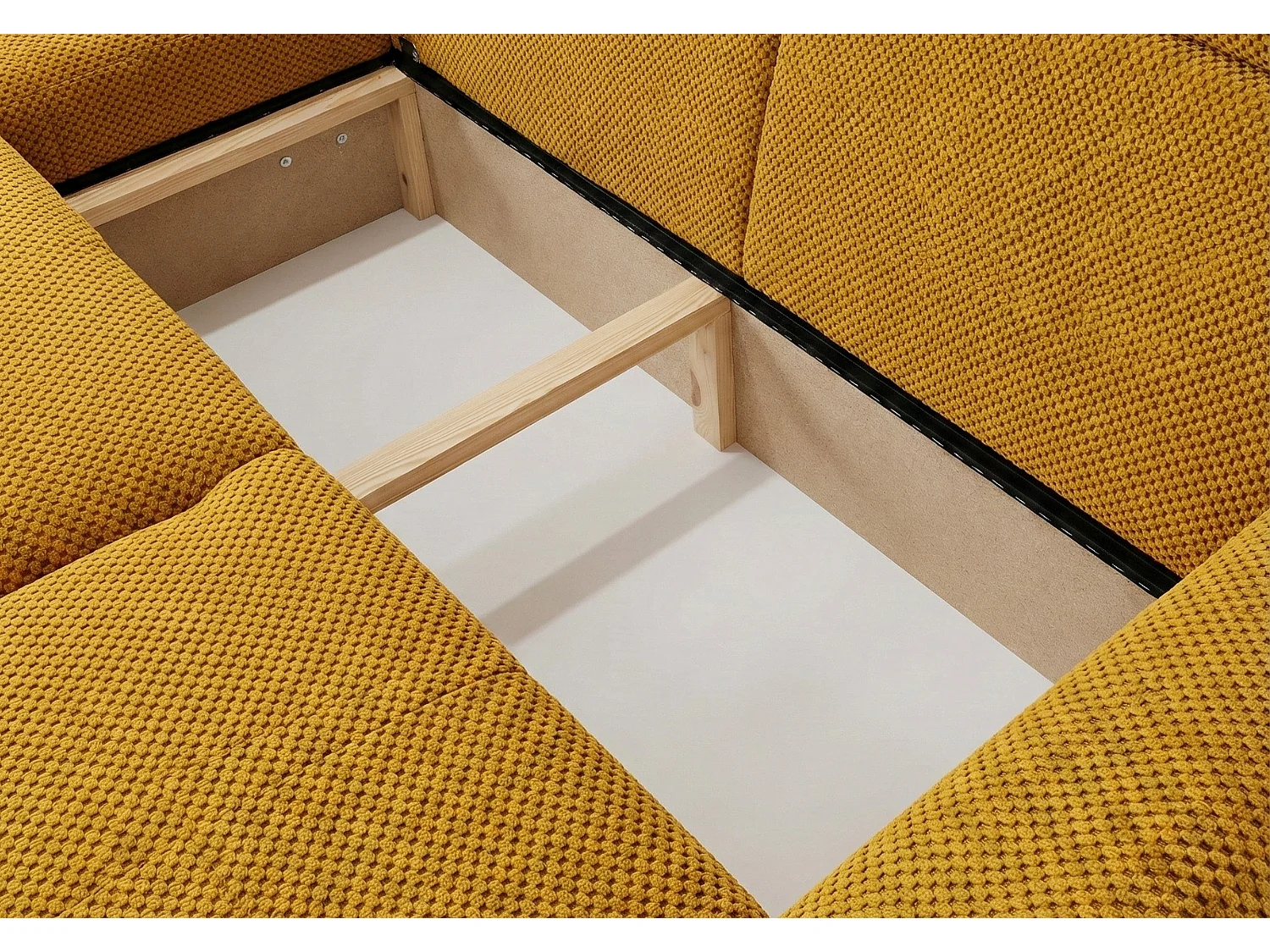 Canapé d’angle convertible élégant, version gauche, BINGO L, 245 × 148 × 87 cm, en tissu Pop 7 orange