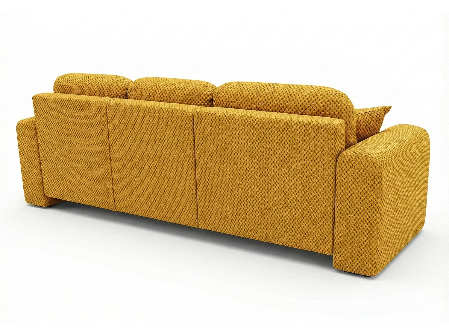 Canapé d’angle convertible élégant, version gauche, BINGO L, 245 × 148 × 87 cm, en tissu Pop 7 orange