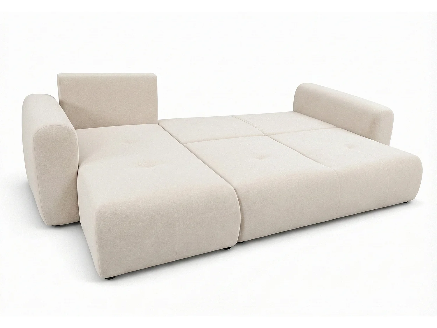 Canapé d’angle convertible élégant, version gauche, BINGO L, 245 × 148 × 87 cm, en tissu Paros 1 beige