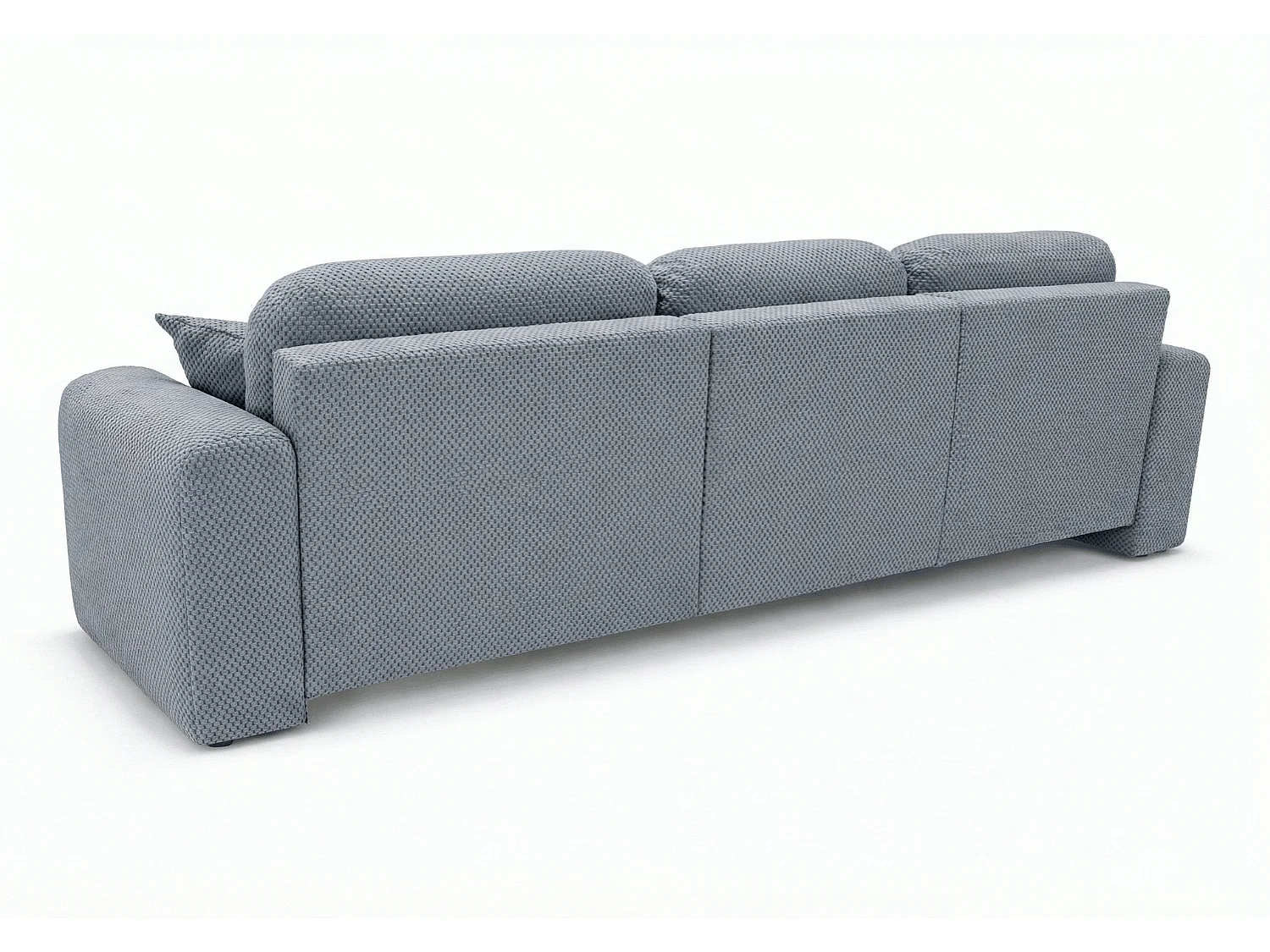 Canapé d’angle convertible élégant, version droite, BINGO L, 245 × 148 × 87 cm, en tissu Pop 14 gris