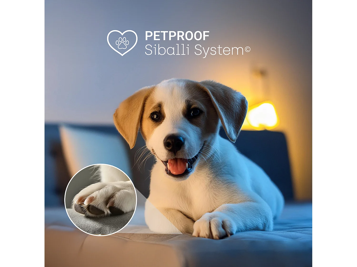 Hoekbank DETTI van fluweel met slaapfunctie Beige