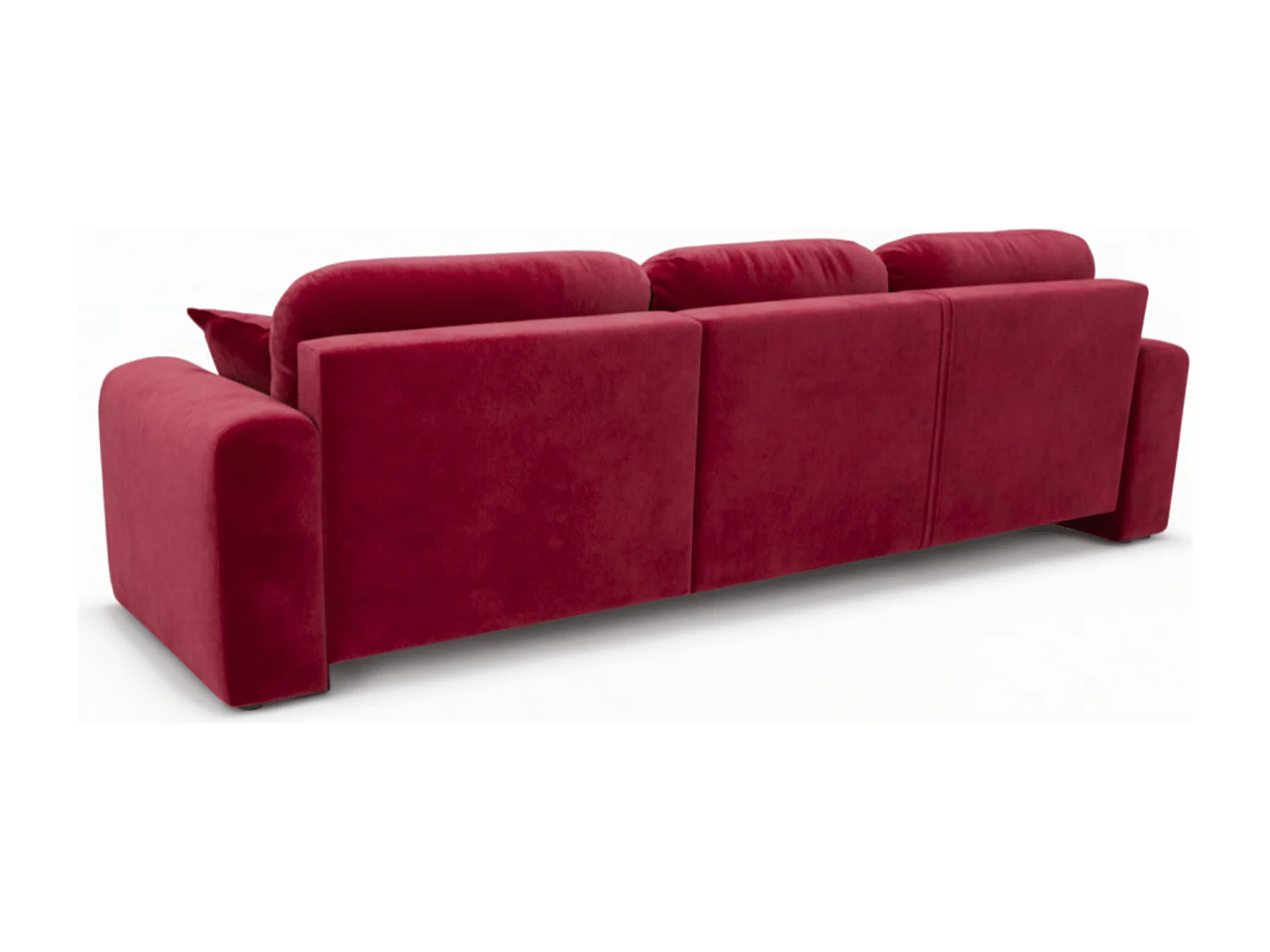 Canapé d’angle convertible élégant, version droite, BINGO L, 245 × 148 × 87 cm, en tissu Kronos 2 bordeaux