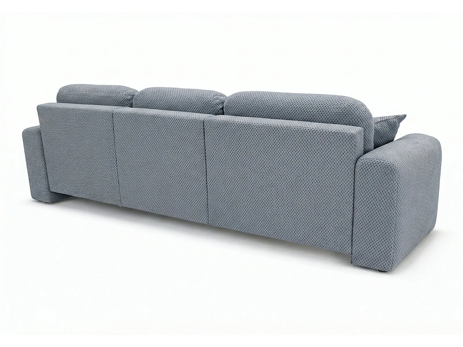Canapé d’angle convertible élégant, version gauche, BINGO L, 245 × 148 × 87 cm, en tissu Pop 14 gris