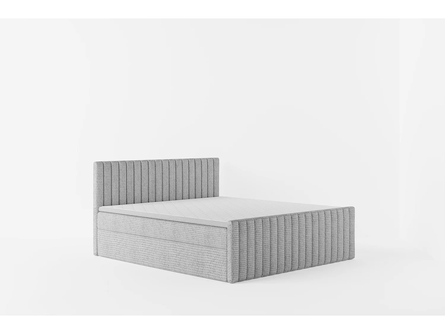 Continentaal boxspringbed DEMETER 200x200 cm in stof FLOW 21 zwart