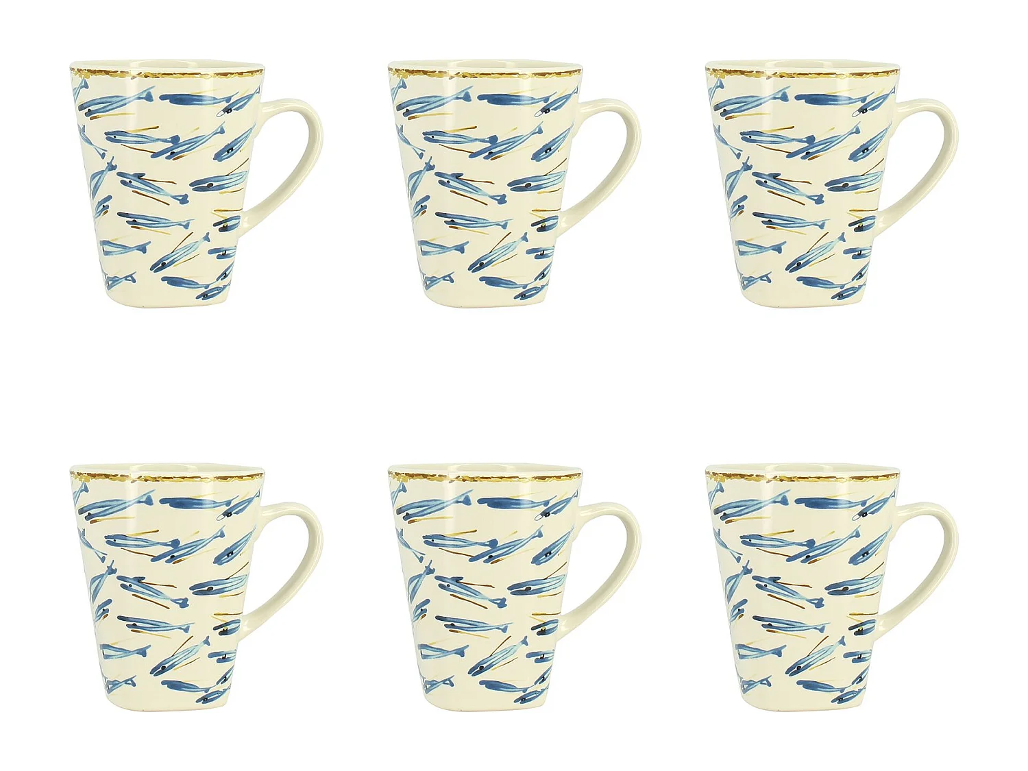 Novastyl - Lot 6 Mugs Marius 36cl En Gres