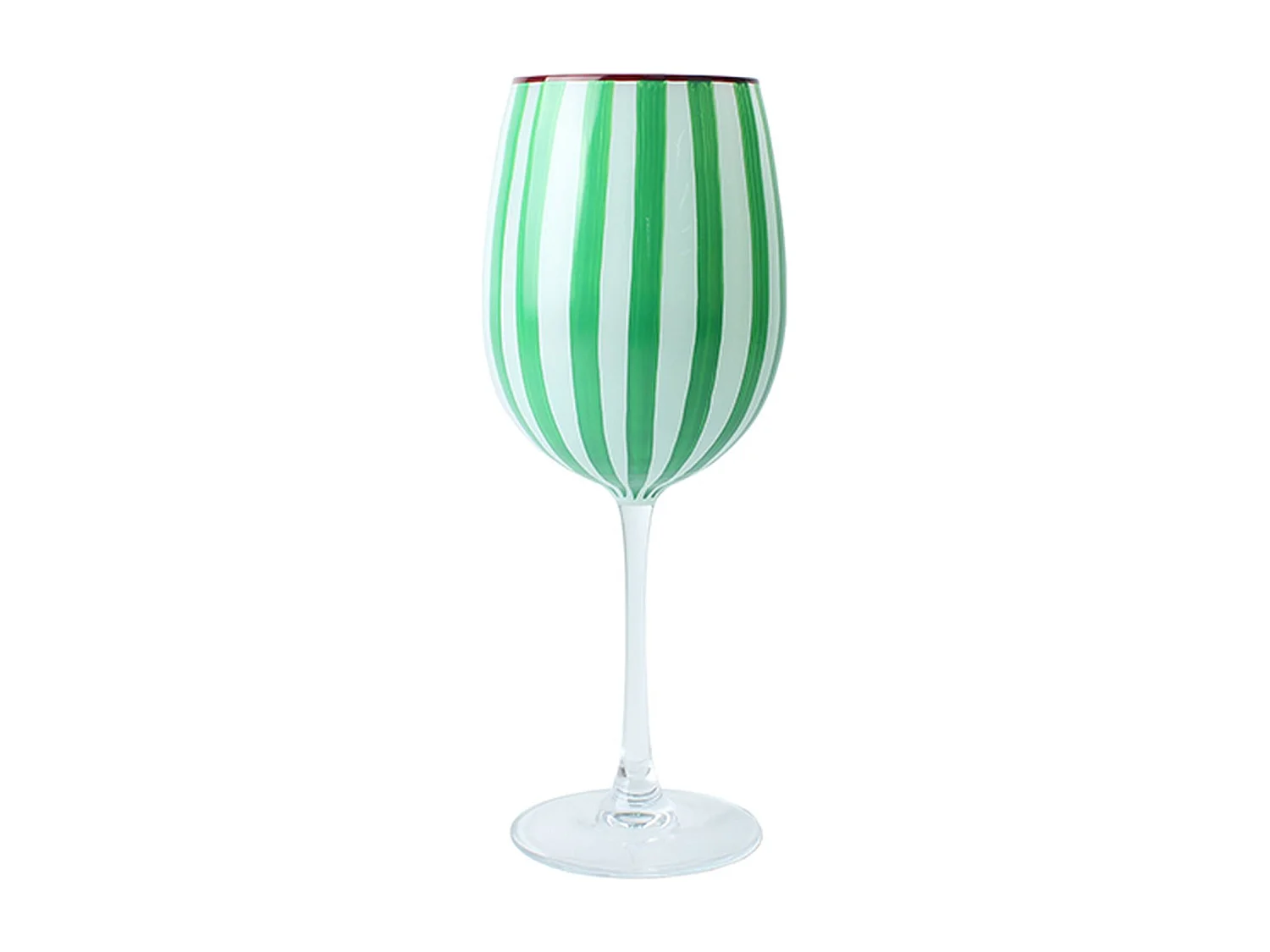 Novastyl - Lot De 3 Verres à Pied 43.5cl En Verre Vert Circus