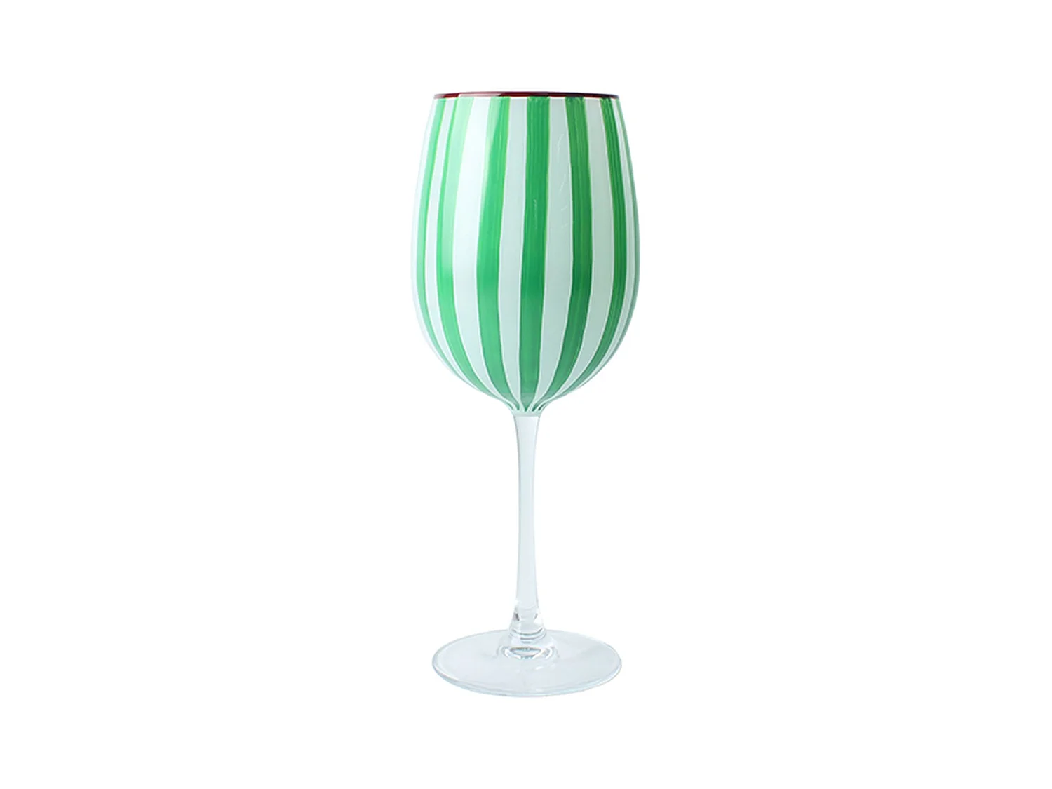 Novastyl - Lot De 3 Verres à Pied 43.5cl En Verre Vert Circus