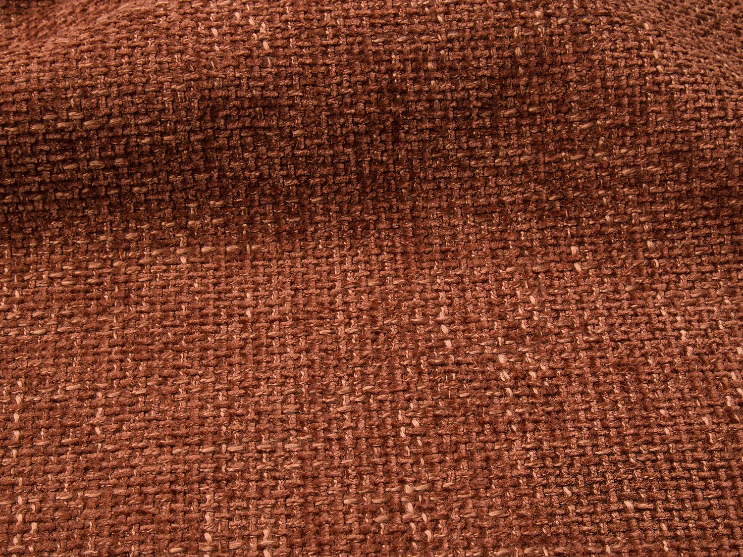 Canapé 4 places convertible express en tissu texturé terracotta - Matelas 13 cm mémoire de forme POGNIA