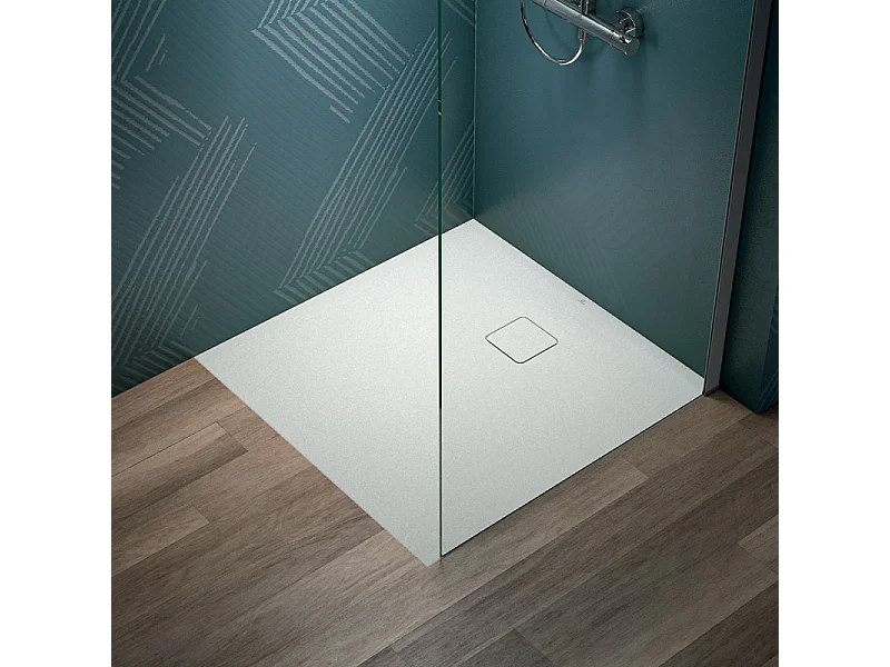 Receveur de douche antidérapant IDEAL STANDARD Ultra Flat Evo recoupable avec bonde longueur 90 x 90