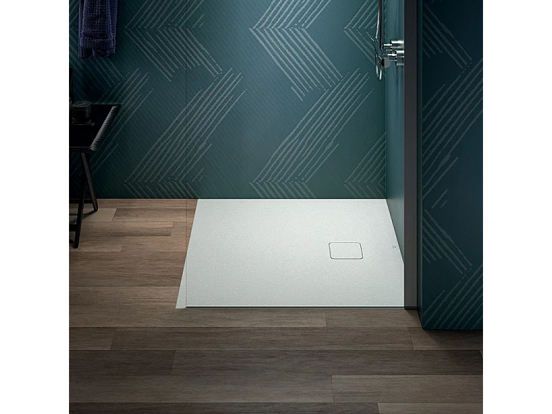 Receveur de douche antidérapant IDEAL STANDARD Ultra Flat Evo recoupable avec bonde longueur 90 x 90