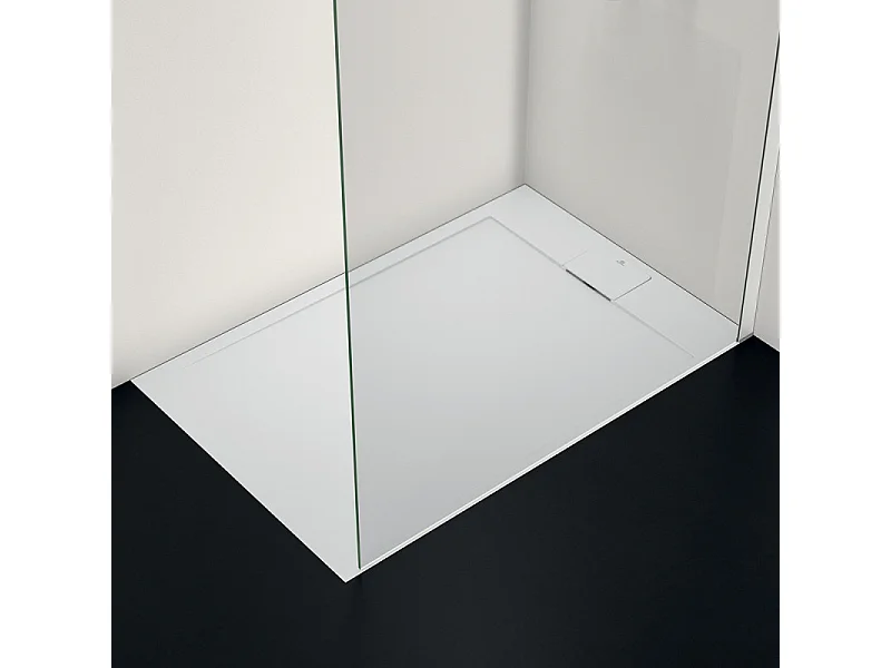 Receveur de douche antidérapant IDEAL STANDARD Ultra Flat S I.Life recoupable avec bonde largeur 120 x 90