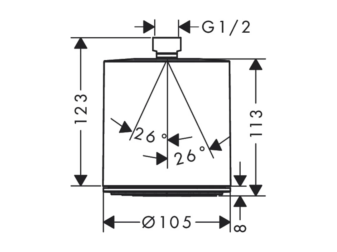 Douche de tête HANSGROHE Pulsify S 105 Chromé