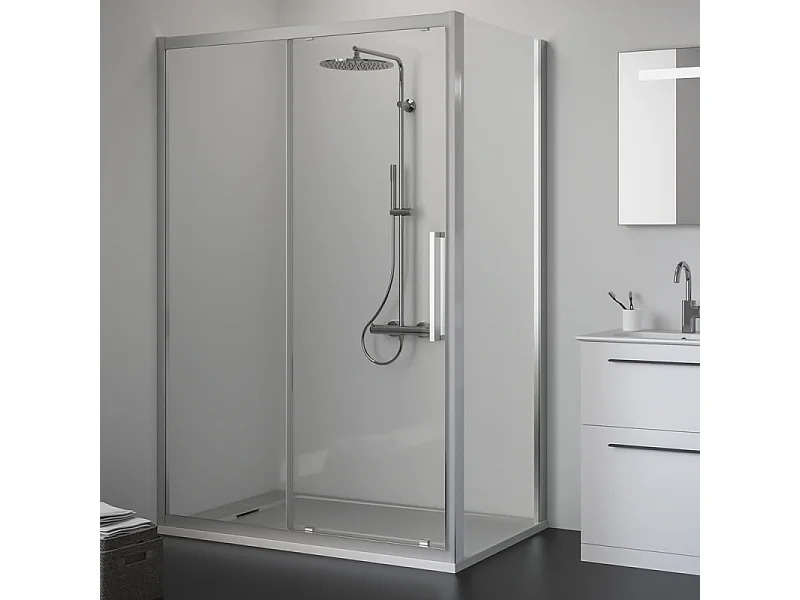 Receveur de douche antidérapant IDEAL STANDARD Ultra Flat S I.Life recoupable avec bonde largeur 140 x 90
