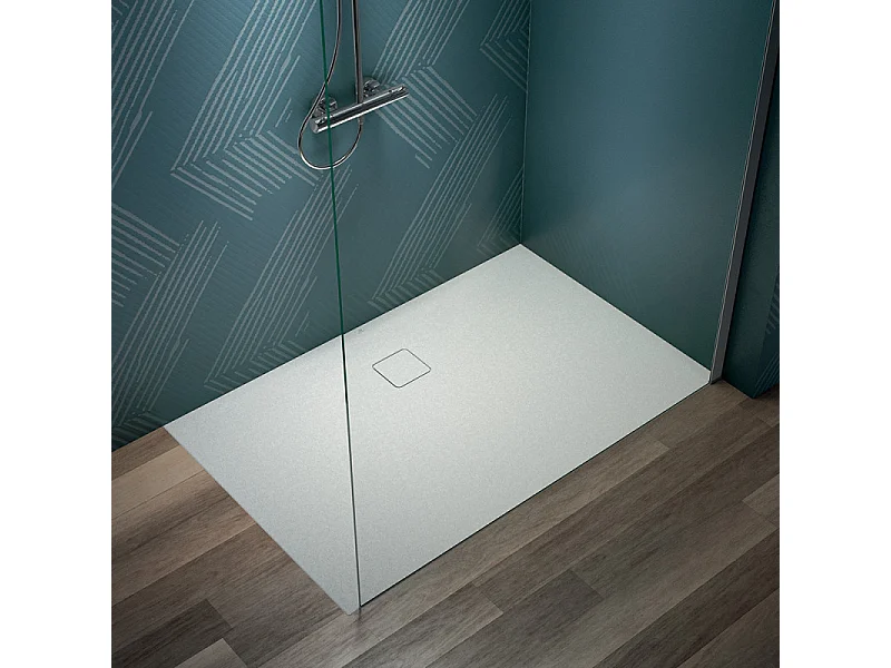 Receveur de douche antidérapant IDEAL STANDARD Ultra Flat Evo recoupable avec bonde longueur 140 x 80