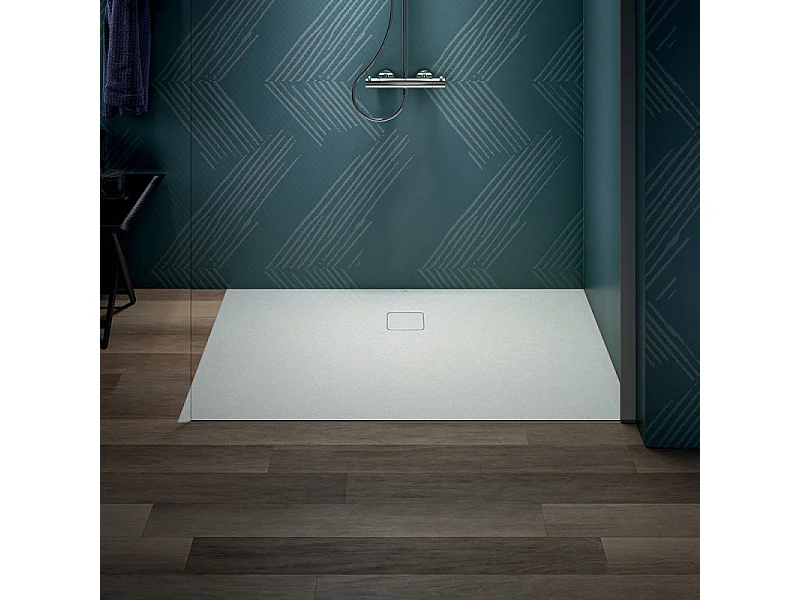 Receveur de douche antidérapant IDEAL STANDARD Ultra Flat Evo recoupable avec bonde longueur 140 x 80