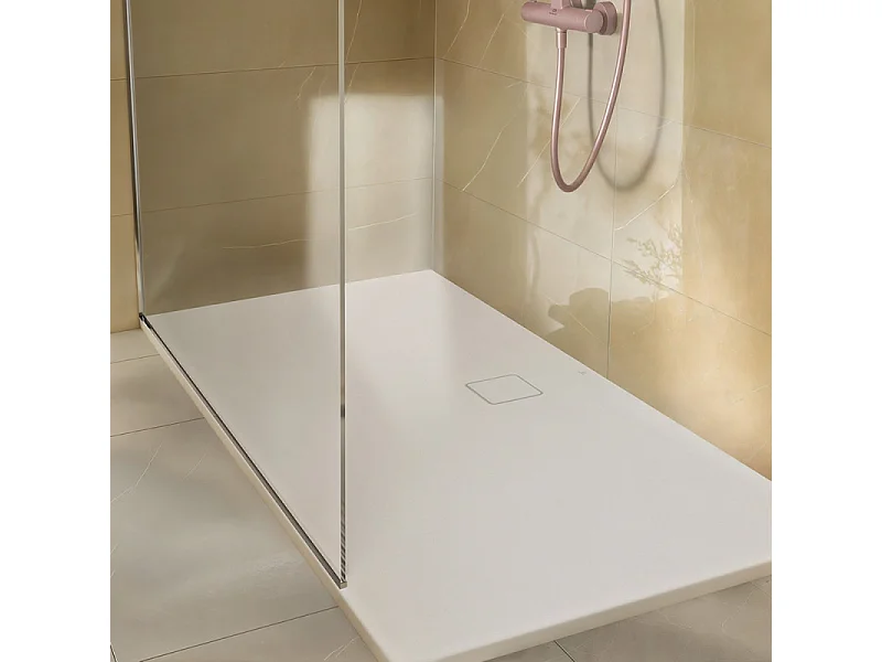Receveur de douche antidérapant IDEAL STANDARD Ultra Flat Evo recoupable avec bonde longueur 140 x 80