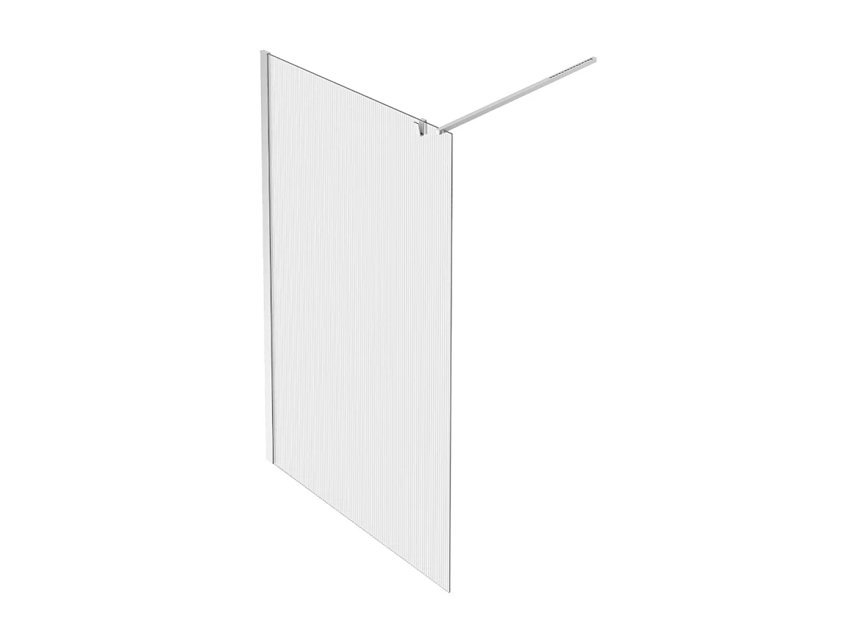 Paroi de douche JACOB DELAFON Contra flute 90cm + kit profilé Chromé