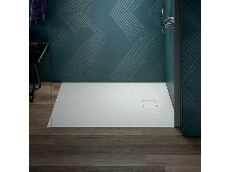 Receveur de douche antidérapant IDEAL STANDARD Ultra Flat Evo recoupable avec bonde largeur 120 x 80