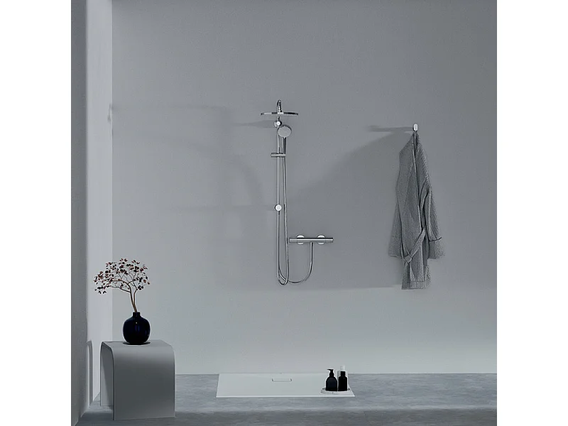 Receveur de douche antidérapant IDEAL STANDARD Ultra Flat Evo recoupable avec bonde largeur 120 x 80