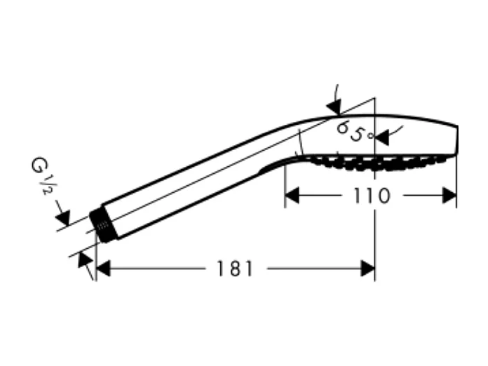 Pommeau de douche HANSGROHE Croma Select E 3 jets Blanc chromé