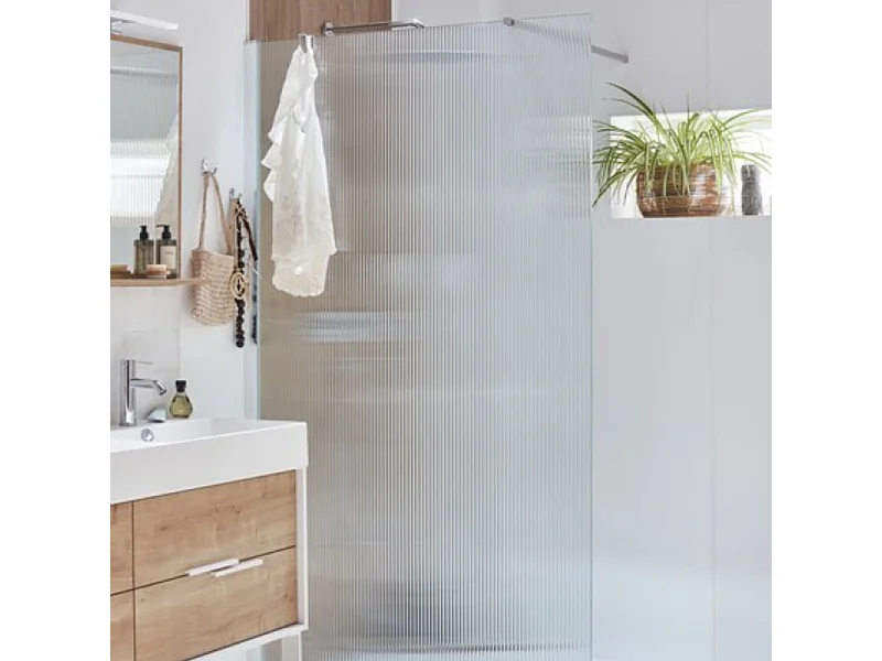 Paroi de douche JACOB DELAFON Contra flute 140cm + kit profilé Chromé