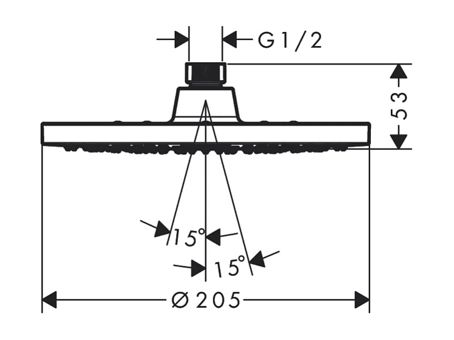 Douche de tête HANSGROHE Vernis Blend 200 EcoSmart Chromé