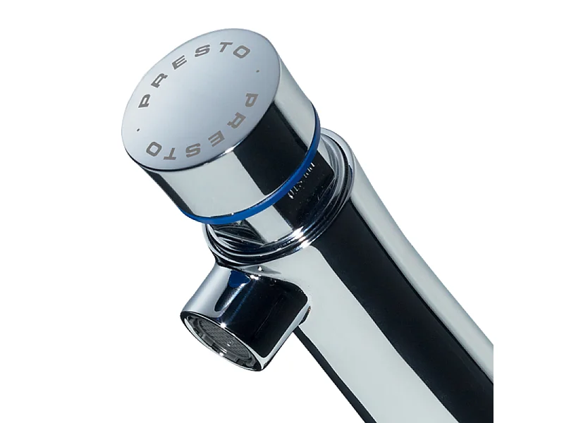 Robinet poussoir temporisé à manette eau froide sur plage pour lavabo PRESTO Neo chrome