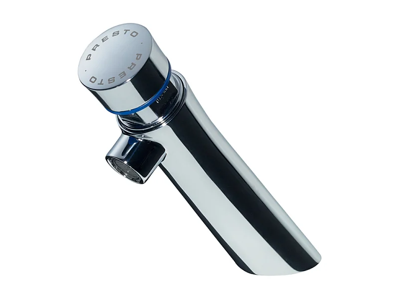 Robinet poussoir temporisé à manette eau froide sur plage pour lavabo PRESTO Neo chrome