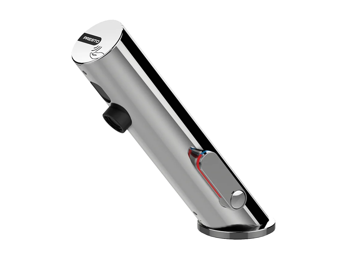 Mitigeur infrarouge sur plage avec RA pour lavabo PRESTO Linea chromé