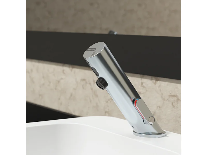 Mitigeur infrarouge sur plage avec RA pour lavabo PRESTO Linea chromé