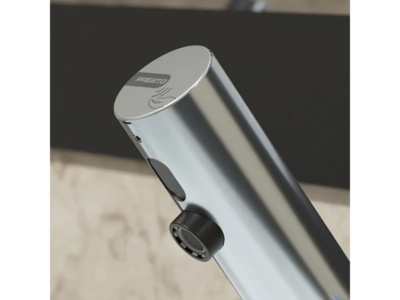 Mitigeur infrarouge sur plage avec RA pour lavabo PRESTO Linea chromé